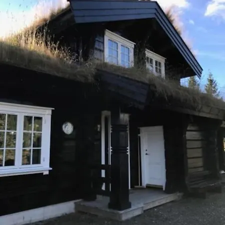 Log Cabin On Natrudstilen Sjusjoentrail Outside *