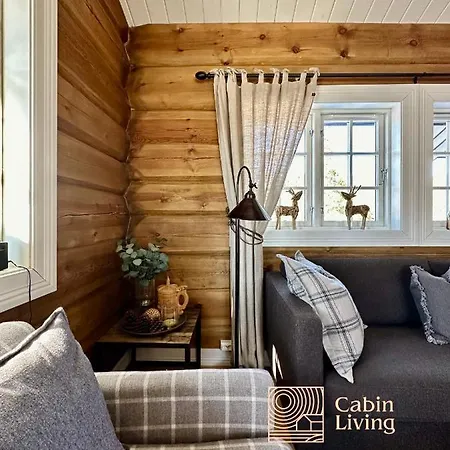 Log Cabin On Natrudstilen Sjusjoentrail Outside Holiday home Sjusjoen
